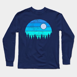 Wildlife Trees Outdoors Retro Forest Long Sleeve T-Shirt